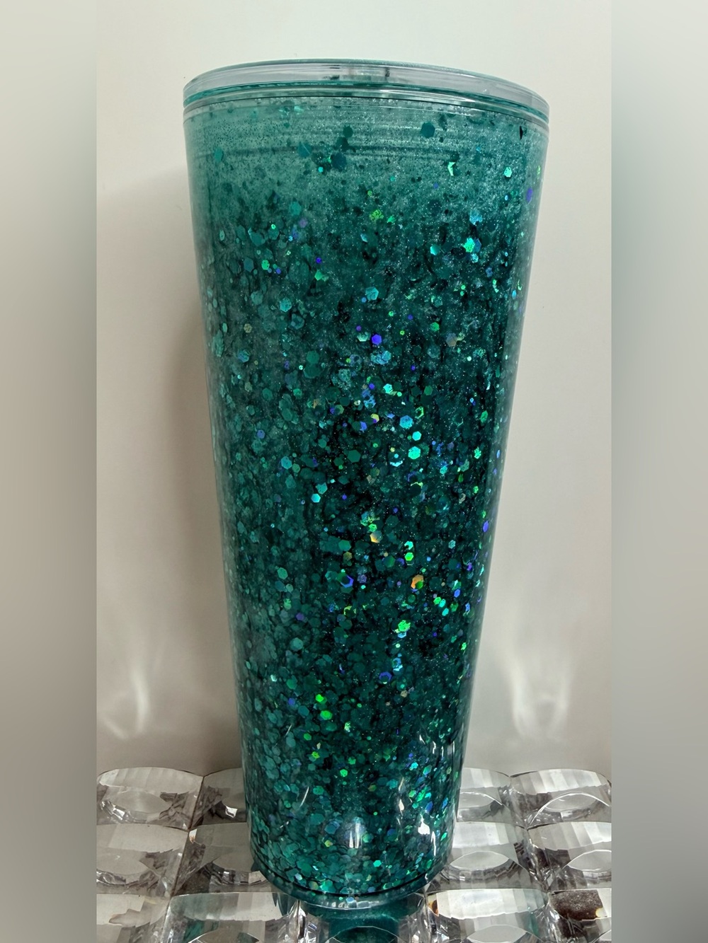 Turquoise Snow Globe Tumbler